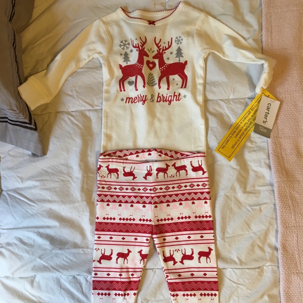 Carters pajama set Christmas theme